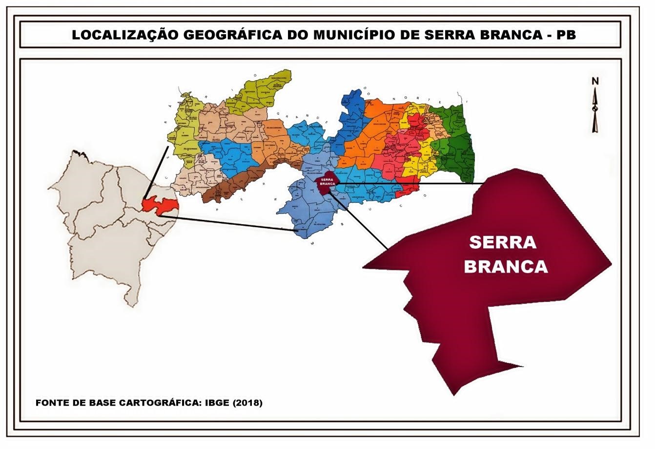 Figura 1 - Localização geopolítica do município de Serra Branca – PB